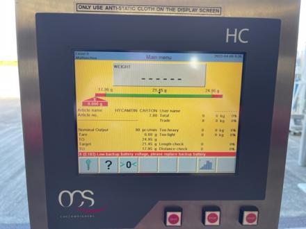 Novatech Stock 4400 OCS model HC checkweigher